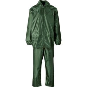 Weather Polyester/PVC Rainsuit – Olive