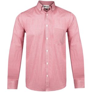Mens Long Sleeve Edinburgh Shirt – Red