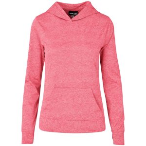 Ladies Fitness Lightweight Hooded Sweater – Red