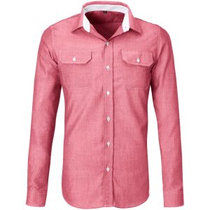 Mens Long Sleeve Windsor Shirt – Red