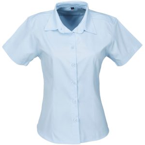 Ladies Short Sleeve Milano Shirt – Light Blue