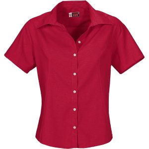Ladies Short Sleeve Aspen Shirt – Red