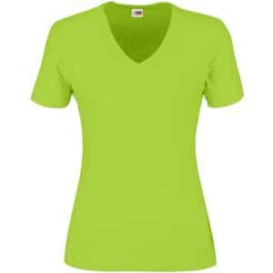 Ladies Super Club 165 V-Neck T-Shirt – Lime