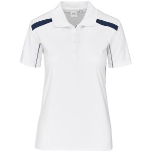 Ladies United Golf Shirt – White Navy