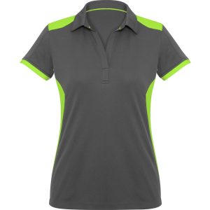 Ladies Rival Golf Shirt – Grey Lime
