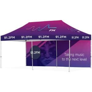 Ovation Sublimated Gazebo 6m X 3m – 1 Long Full-Wall Skin