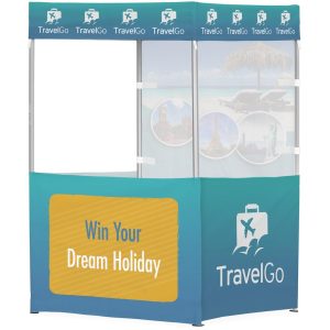 Ovation Sublimated Gazebo 1.5m X 1.5m – 3 Half-Wall Skins – 1 Full-Wall Skin