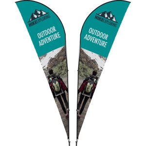 Legend 4M Sublimated Sharkfin Double-Sided Flying Banner – 1 complete unit