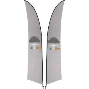 Legend 3M Sublimated Arcfin Double-Sided Flying Banner – 1 complete unit