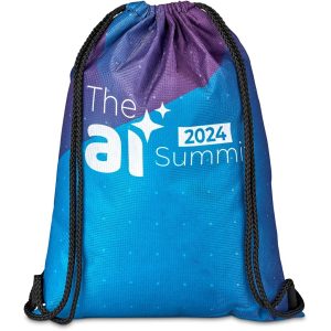 Pre-Printed Sample Hoppla Bellville Recycled PET Drawstring Bag