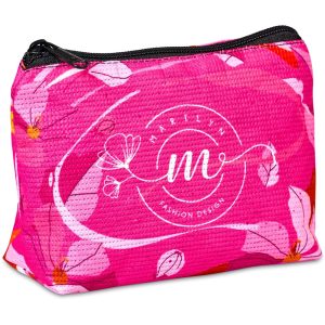 Pre-Printed Sample Hoppla Leanne Recycled PET Stitch-Bond Mini Toiletry Bag
