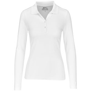 Ladies Long Sleeve Zenith Golf Shirt – White
