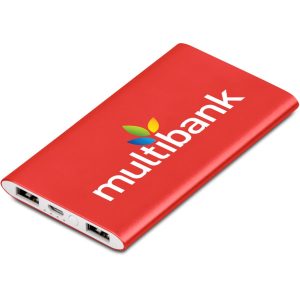 Odeon Slim Power Bank – 4,000mAh – Red