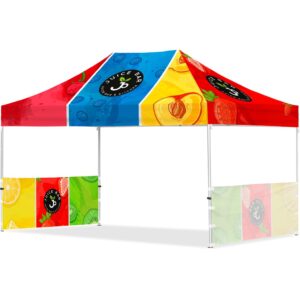 Coated Steel Sublimated Gazebo 4.5m x 3m – 2 Short  Half-Wall Skins