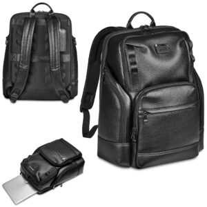 Alex Varga Portofino Leather Laptop Bag – Black
