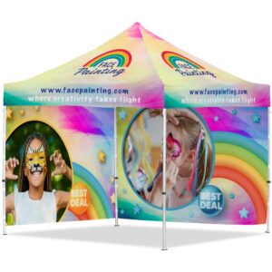 Coated Steel Sublimated Gazebo 3m x 3m – 2 Full-Wall Skins
