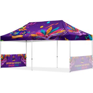 Coated Steel Sublimated Gazebo 6m x 3m – 2 Short Half-Wall Skins