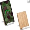 Okiyo Hakka Bamboo & Recycled Aluminium Wireless Charging Phone Stand - Image 4
