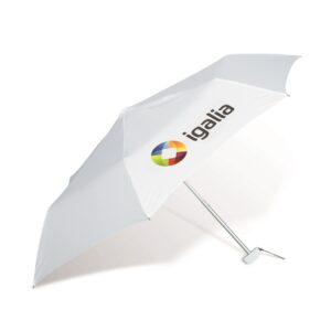 Rainbow Compact Umbrella – Solid White