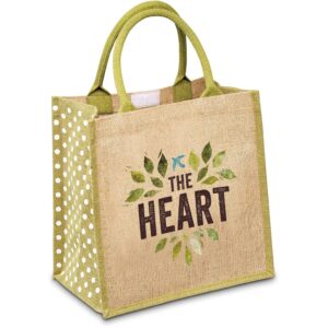 Polka Jute Tote – Lime