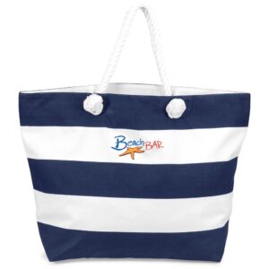 US Basic Coastline Cotton Beach Bag – Navy
