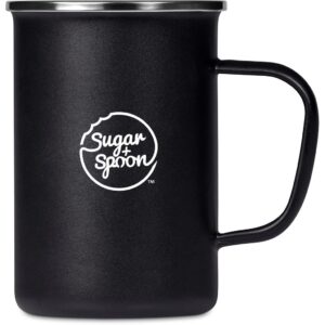 Serendipio Canyon Enamel Coffee Mug – 600ml – Black