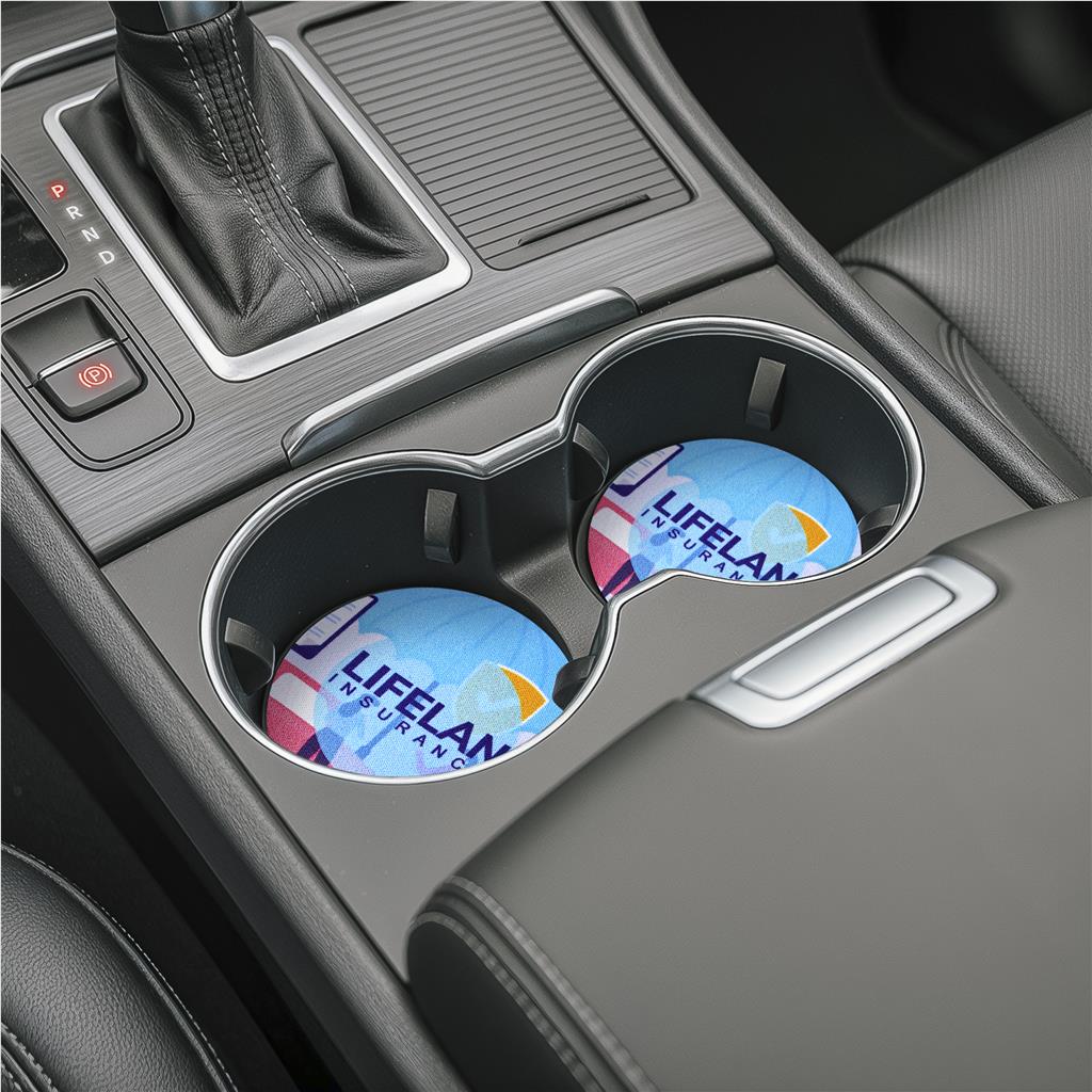 Pre-Printed Sample Hoppla Cuppa Neoprene Car Cup Coaster 5 Pre-Printed Sample Hoppla Cuppa Neoprene Car Cup Coaster - Image 5