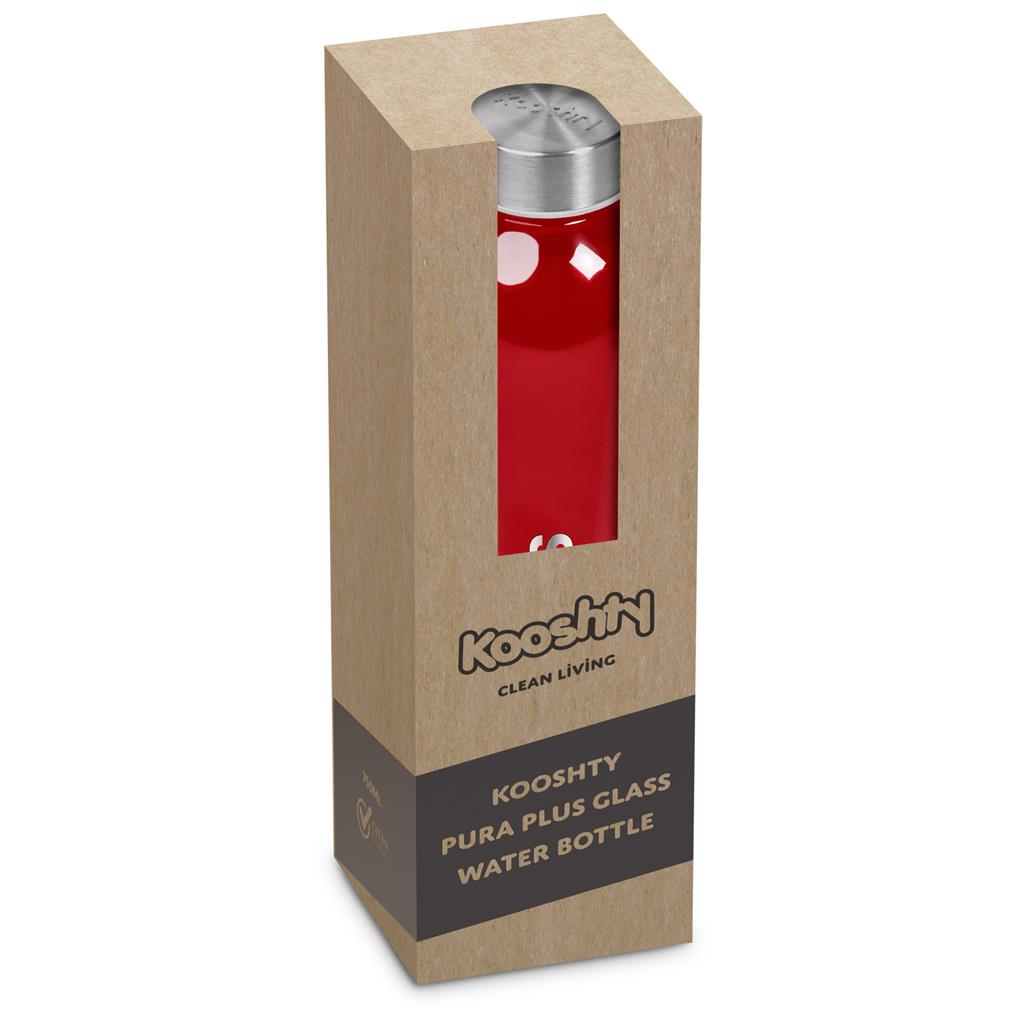 Kooshty Pura Plus Glass Water Bottle – 750ml - Red 5 Kooshty Pura Plus Glass Water Bottle – 750ml - Red - Image 5