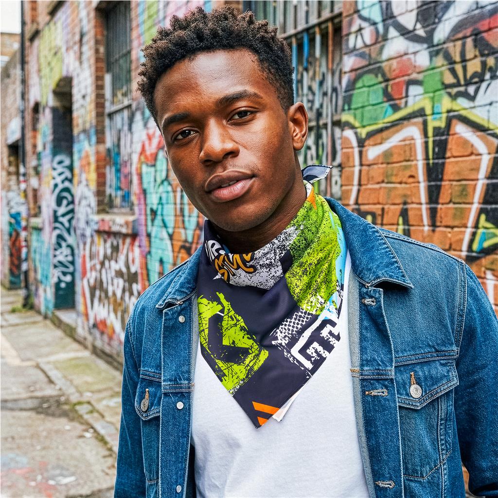 Pre-Printed Sample Hoppla Nurva Polyester Bandana 3 SB HP G LIFESTYLE AI X