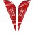 Legend 2M Sublimated Sharkfin Double-Sided Flying Banner – 1 complete unit