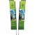 Legend 4M Sublimated Telescopic Double-Sided Flying Banner – 1 complete unit