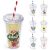 Malibu Double-Wall Plastic Tumbler & Straw – 470ml