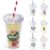 Malibu Double-Wall Plastic Tumbler & Straw – 470ml